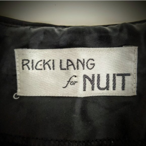 Ricky Lang for Nuit Vintage Women's Black/Silver Embellished Blazer - Picture 12 of 13